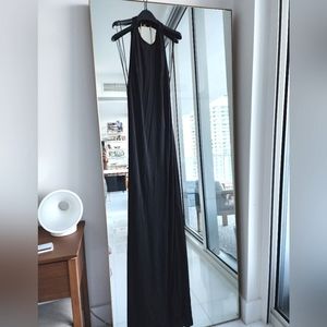 Alexis backless evening gown with gold adornment. Size M